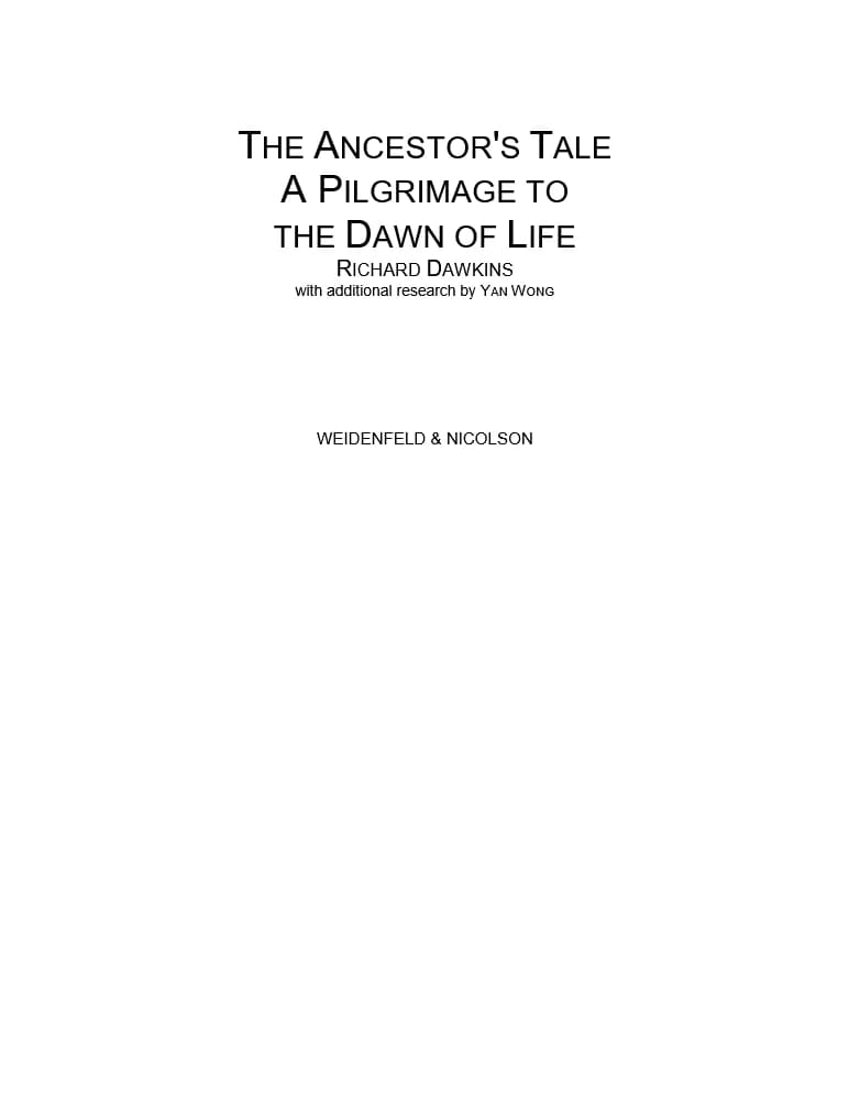 کتاب The Ancestor’s Tale (داستان نیاکان) نسخه انگلیسی PDF | ریچارد داوکینز