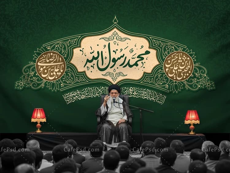 بنر دکور شهادت پیامبر و امام حسن و امام رضا