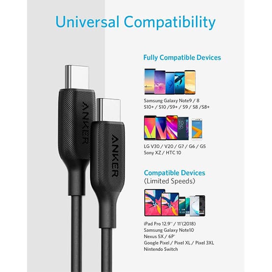 کابل شارژ انکر USB-C به USB-C مدل A8852H11 — تصویر ۲