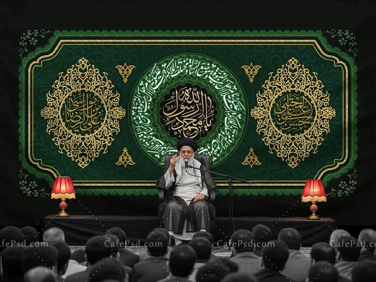 بنر پشت منبر دهه آخر صفر