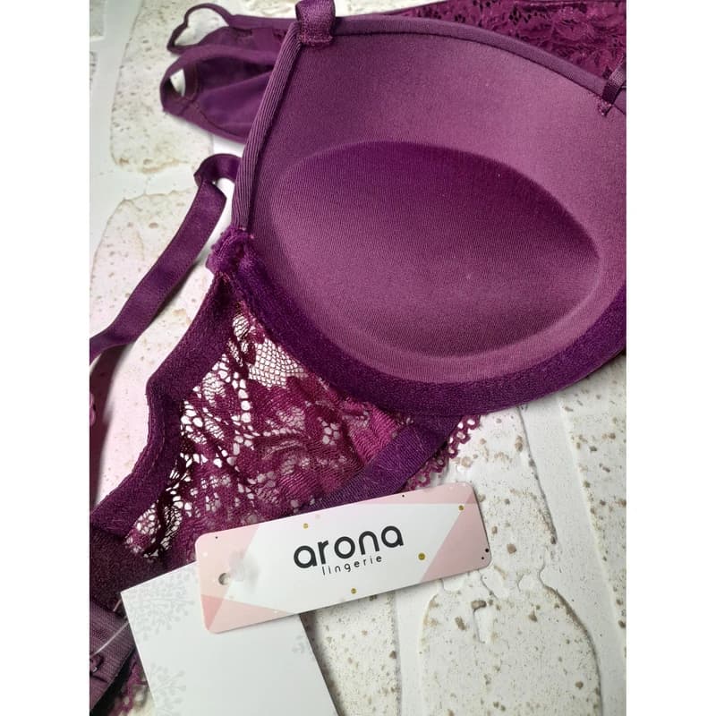 ست شورت و سوتین زنانه آرونا مدل اسفنجی هارنس دار — تصویر ۵