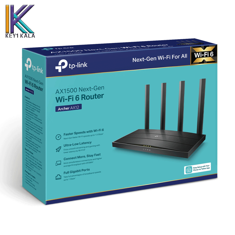 روتر بی‌سیم TP-LINK Archer AX12 AX1500 Dual-Band Wi-Fi 6 Router — تصویر ۴