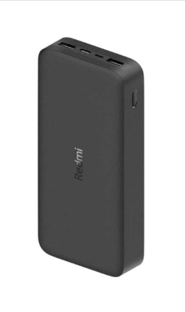 پاوربانک شیائومی با ظرفیت نامی 20000mA باوزن ۴۲۰ گرم Redmi 18W Power رنگ مشکی شیار دار