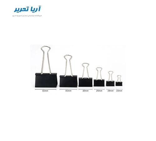 گیره دوبل بزرگ سایز 41mm بسته ۱۲ عددی