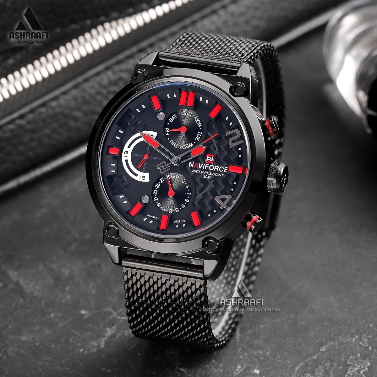 ساعت نیوی فورس بند حصیری Naviforce NF9068KR — تصویر ۲