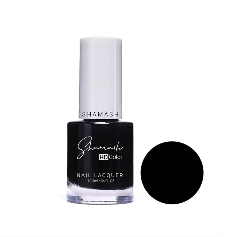 لاک ناخن شاماش مشکی ‌Black – پوشش یکنواخت