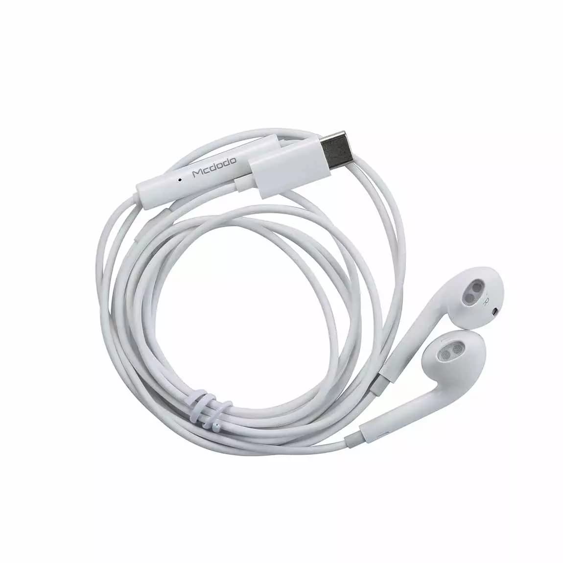 هندزفری سیمی تایپ سی مک دودو مدل HP-6070 — تصویر ۶
