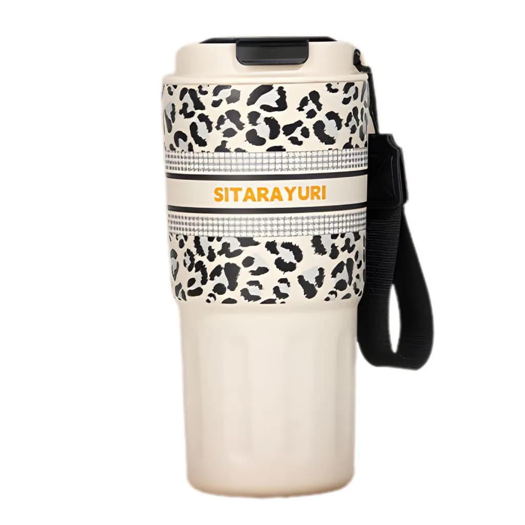 تراول ماگ پلنگی سیتارایوری مدل آسان نوش 600ml