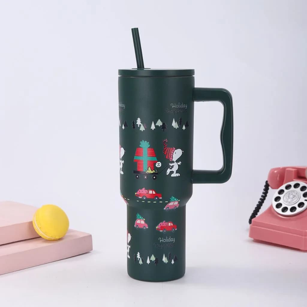 تامبلر دوجداره اسنوپی 40 oz کد m343 — تصویر ۳