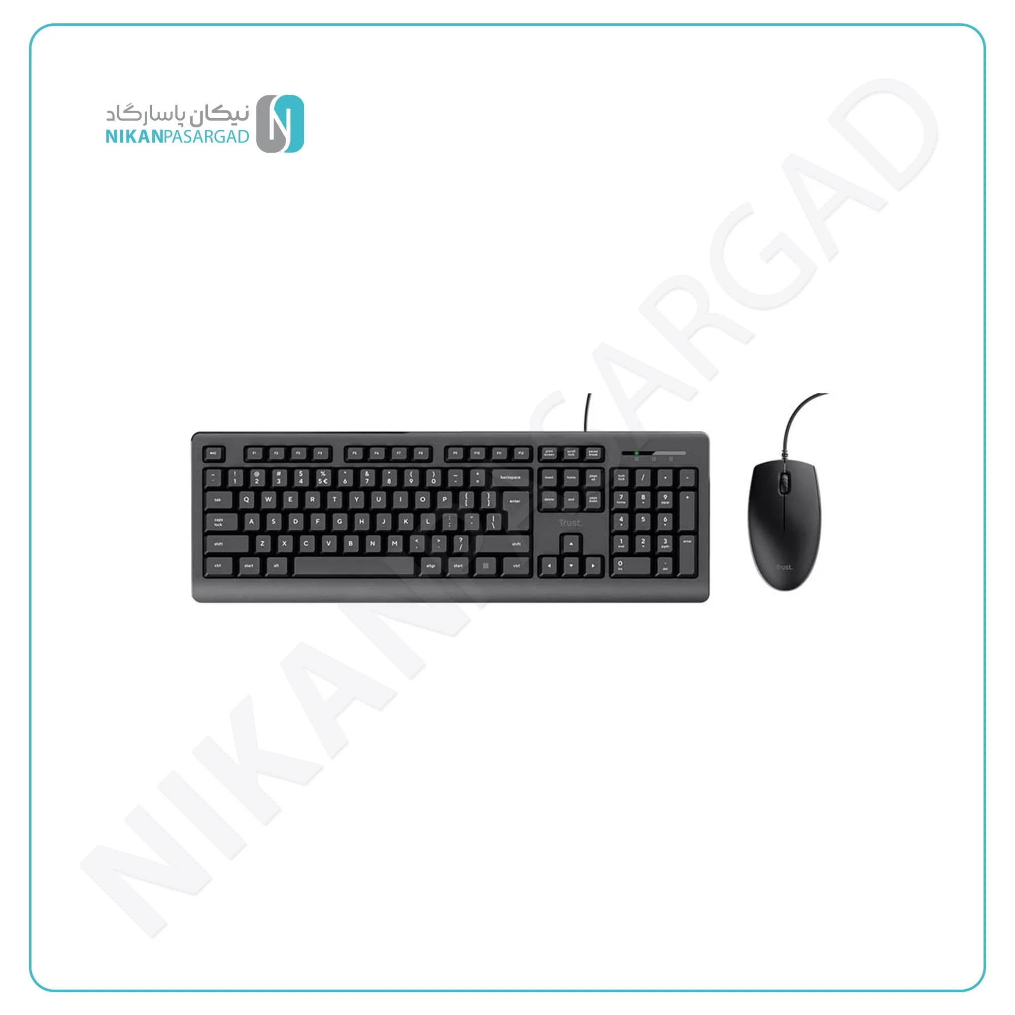ماوس و کیبورد سیم دار تراست مدل Trust TKM 250