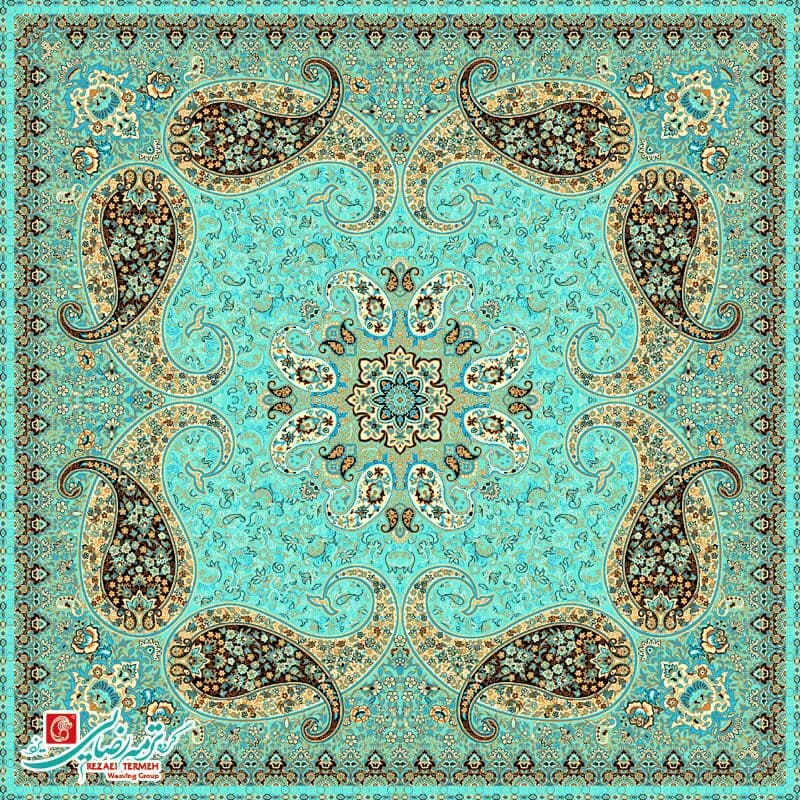 رومیزی ترمه مربع طرح سپند — تصویر ۸