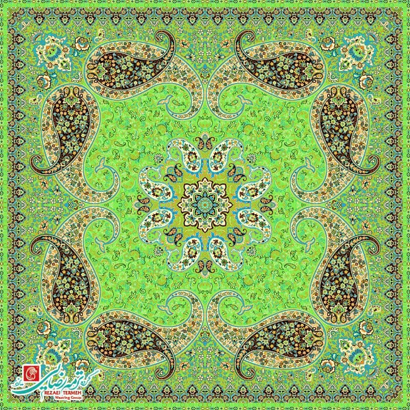 رومیزی ترمه مربع طرح سپند — تصویر ۴