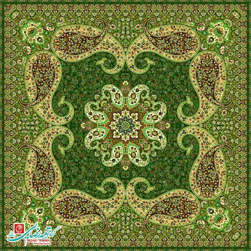 رومیزی ترمه مربع طرح سپند — تصویر ۵