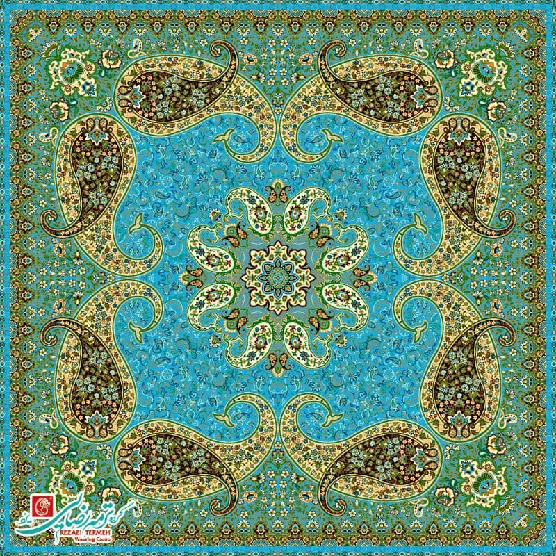 رومیزی ترمه مربع طرح سپند — تصویر ۲