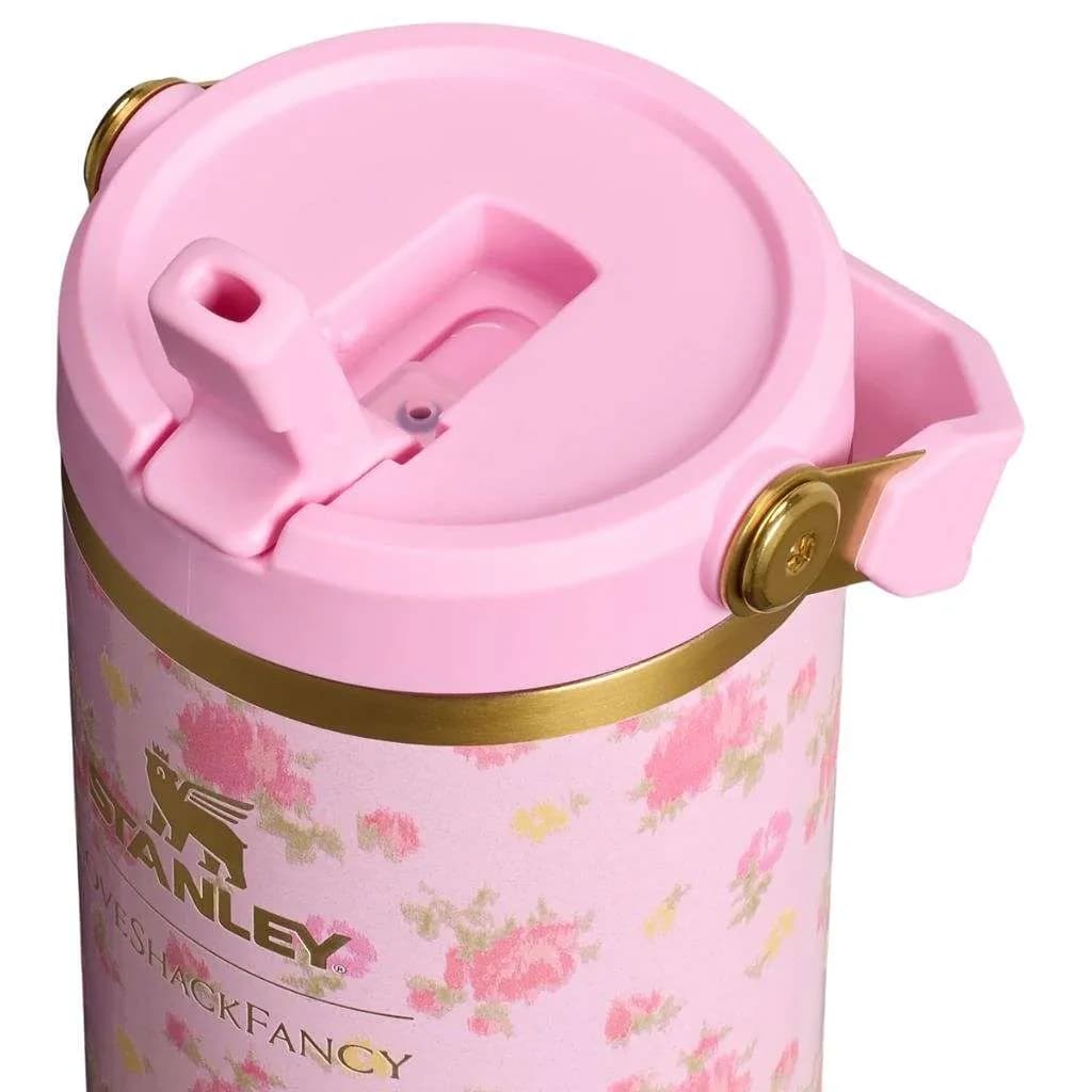تراول ماگ استنلی اورجینال طرح LoveShackFancy مدل IceFlow گنجایش 887ml — تصویر ۴