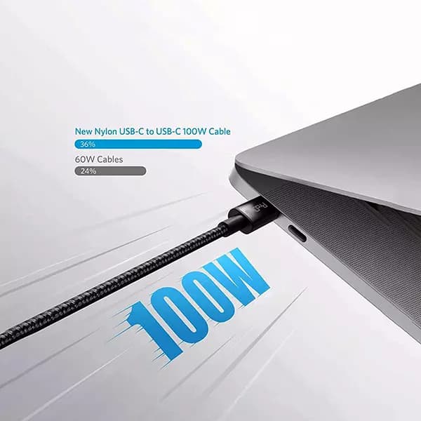 کابل تبدیل تایپ سی 1متری 100W پرووان مدل PCC111 — تصویر ۳