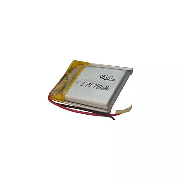 باتری لیتیوم پلیمر 3.7v ظرفیت 200mAh کد 402020 — تصویر ۲