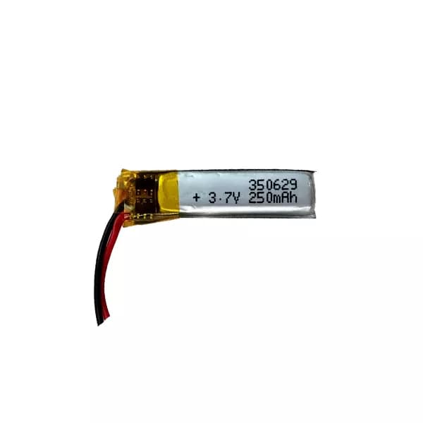 باتری لیتیوم پلیمر 3.7v ظرفیت 250mAh کد 350629