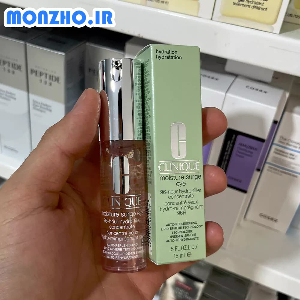ژل مرطوب کننده دور چشم 96 ساعته کلینیک مدل Moisture Surge Eye حجم 15 میل — تصویر ۴