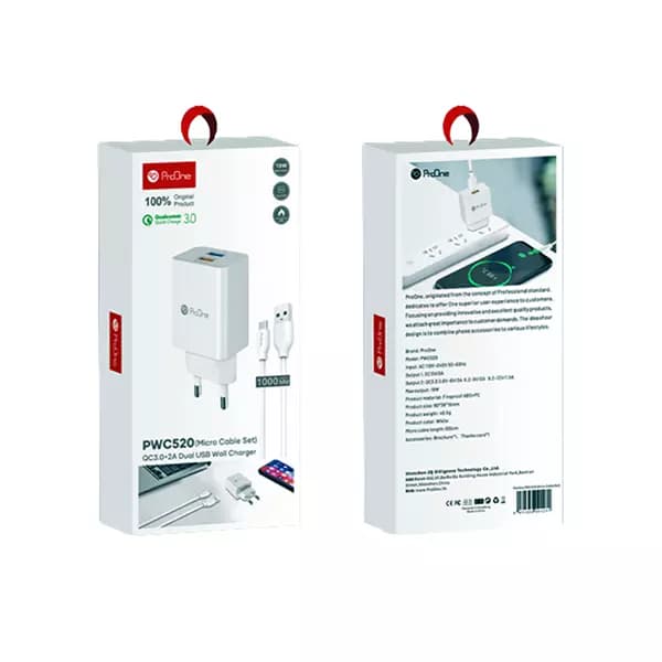 شارژر دیواری پرووان مدل PWC520 به همراه کابل تبدیل Type-c — تصویر ۶