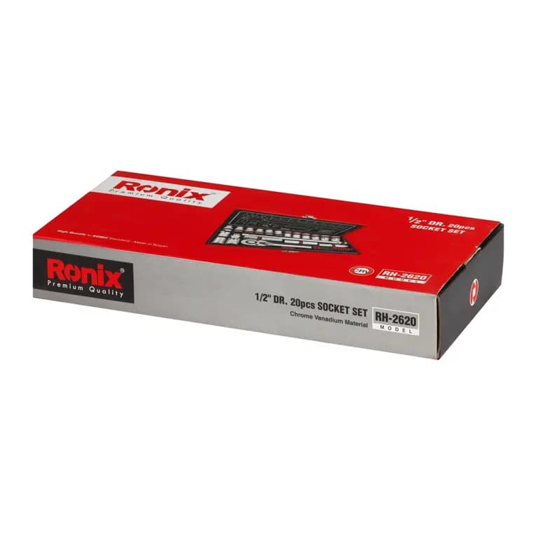 مجموعه بکس 20 عددی 1/2 اینچ رونیکس کد RH-2620 — تصویر ۴