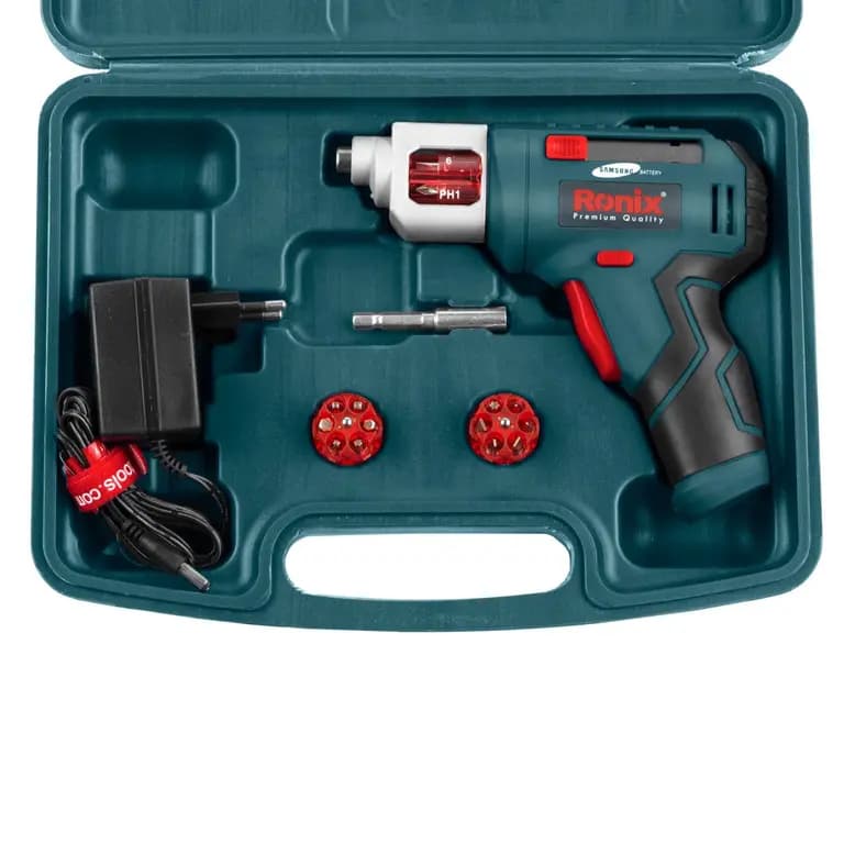 پیچ گوشتی شارژی خشابی 3.6 ولت رونیکس کد 8505 — تصویر ۲