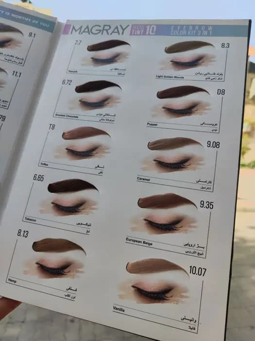 کیت رنگ ابرو ماگرای بلوند متوسط شماره 7.0 — تصویر ۵