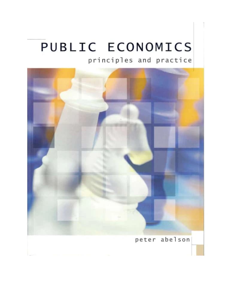 کتاب Public Economics: Principles and Practice (اقتصاد عمومی: اصول و تمرین) نسخه انگلیسی PDF | پیتر ایبلسون