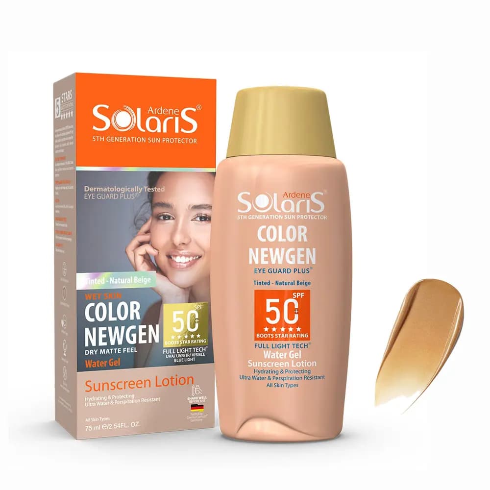 ضد آفتاب آردن سولاریس مدل Color NEWGEN رنگ بژ طبیعی حجم 75 میل