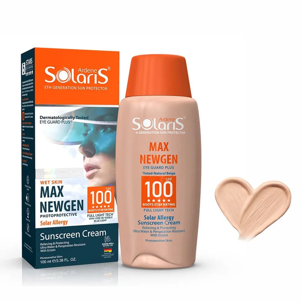 ضد آفتاب آردن سولاریس مدل MAX NEWGEN رنگ بژ طبیعی حجم 100 میل