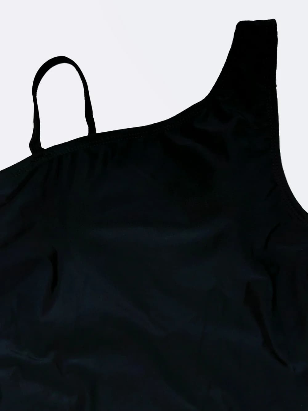 مایو زنانه اسلیپ یقه یکطرفه خاص و شیک مشکی رنگ بصورت کاپدار اسپیدو ( Speedo ) — تصویر ۴