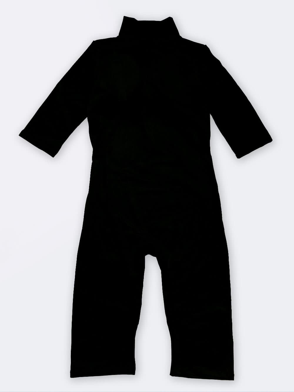 مایو زنانه نیمه اسلامی پوشیده سرهمی یکسره مشکی و پادار بلند اسپیدو ( Speedo ) کاپدار — تصویر ۲
