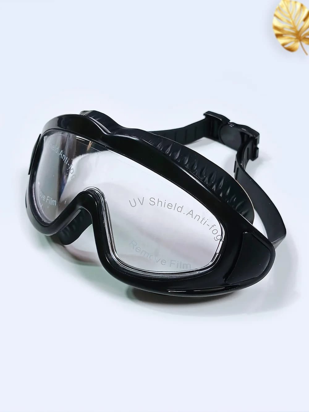 عینک شنا فریم بزرگ زنانه و مردانه مشکی رنگ سیلیکونی اسپیدو ( Speedo )