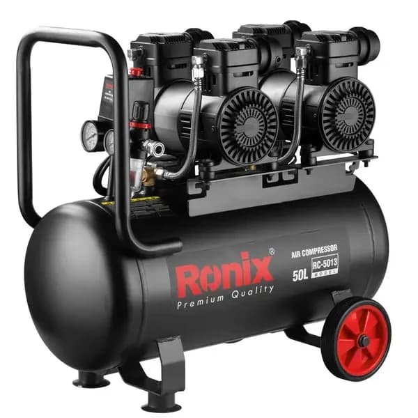 کمپرسور باد بیصدا 50 لیتری دو موتور رونیکس RC-5013