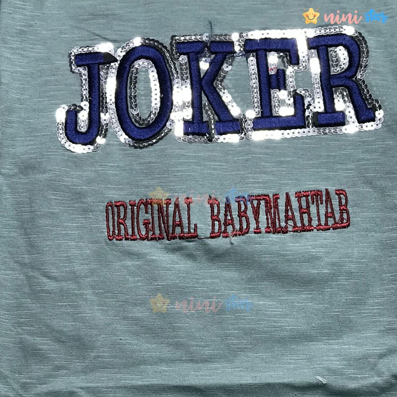 تی شرت شلوارک جین پسرانه joker سبز — تصویر ۴