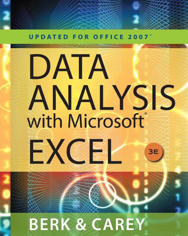 کتاب Data Analysis with Microsoft Excel (تحلیل داده با اکسل) نسخه انگلیسی PDF | برک و کری