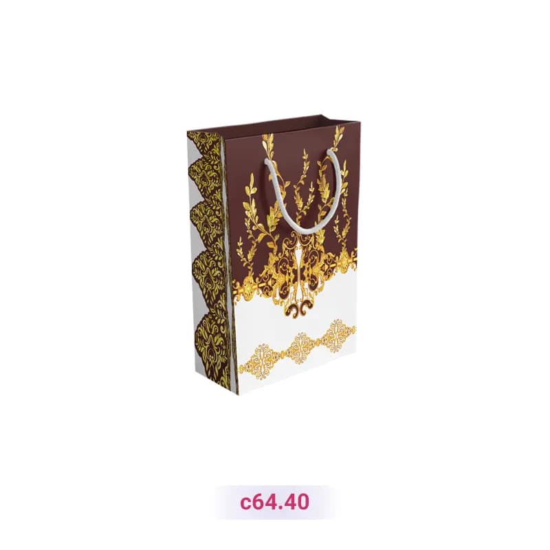 پاکت کادو با طرح اسلیمی طلایی (سری 40)