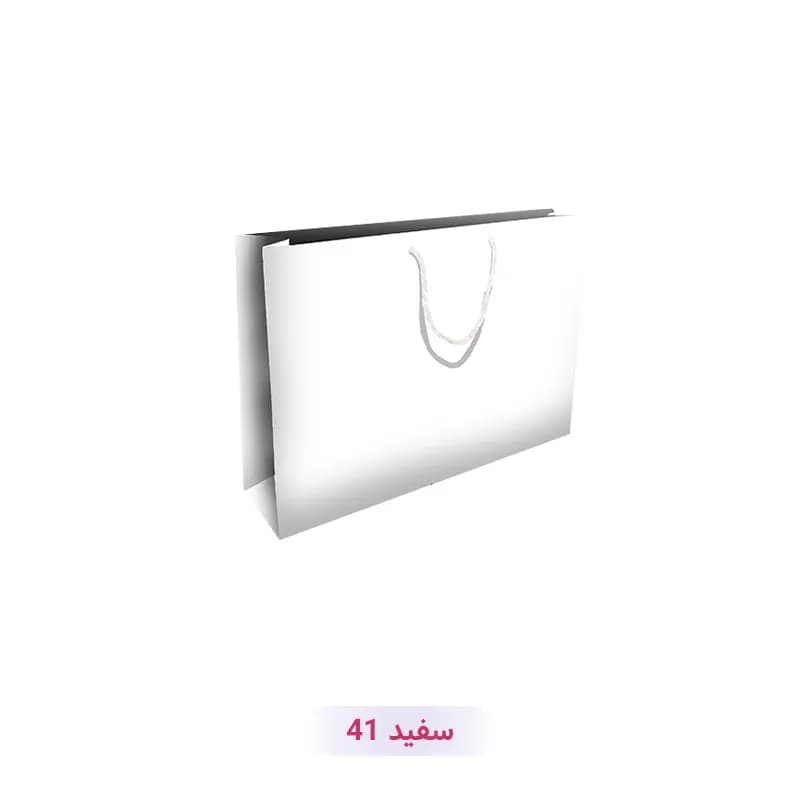 پاکت کادو با طرح ساده تک رنگ سفید (سری 41)