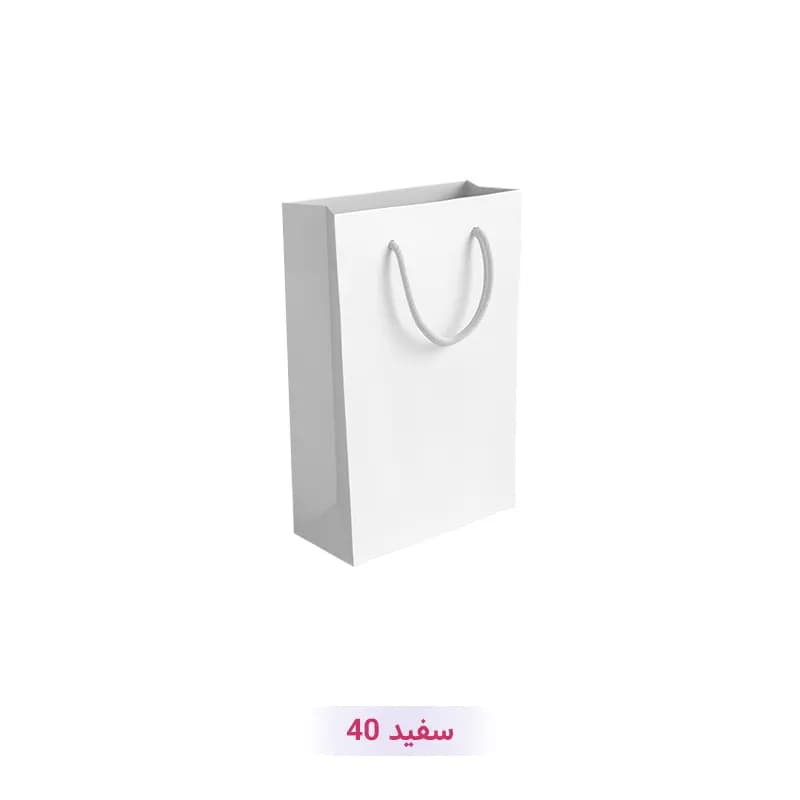 پاکت کادو با طرح ساده تک رنگ سفید (سری 40)