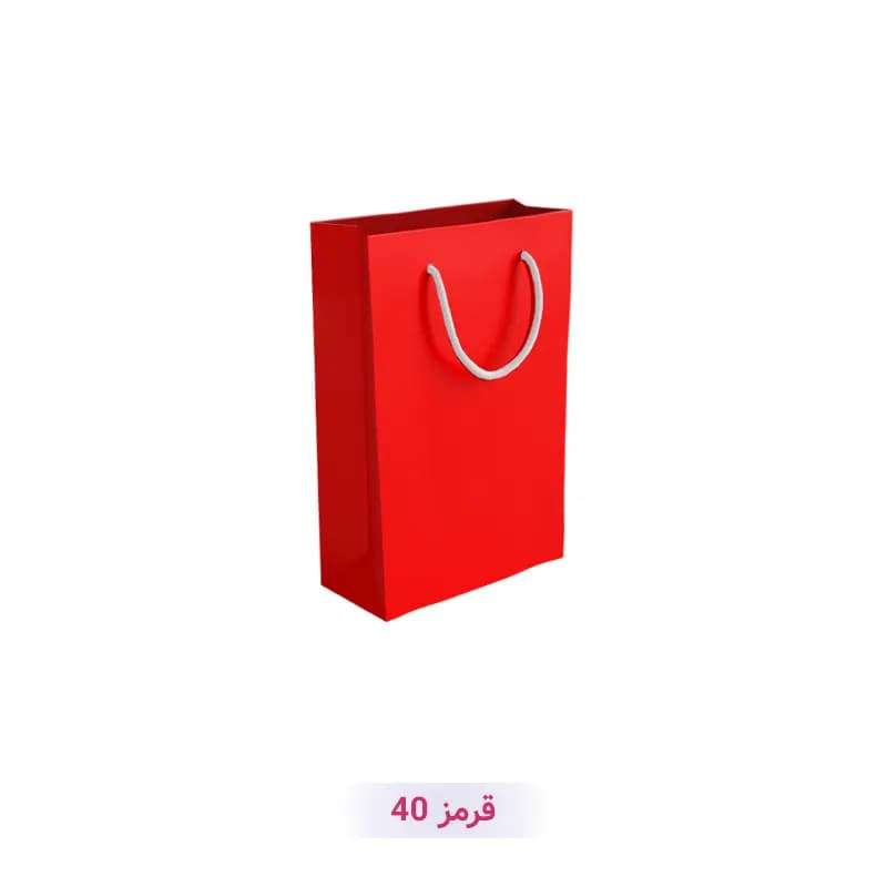 پاکت کادو با طرح ساده تک رنگ قرمز (سری 40)