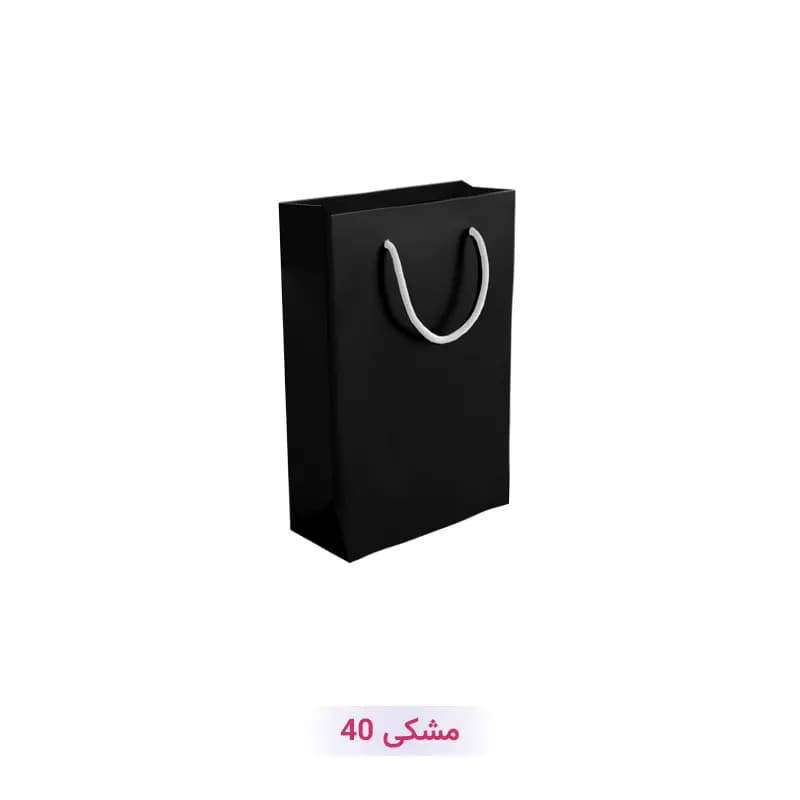 پاکت کادو با طرح ساده تک رنگ مشکی (سری 40)
