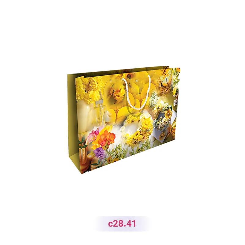 پاکت کادو با طرح گل زرد (سری 41)