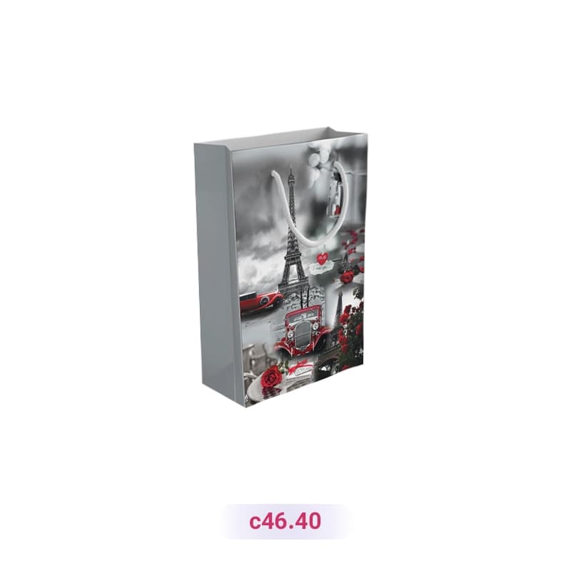 پاکت کادو با طرح ایفل طوسی (سری 40)