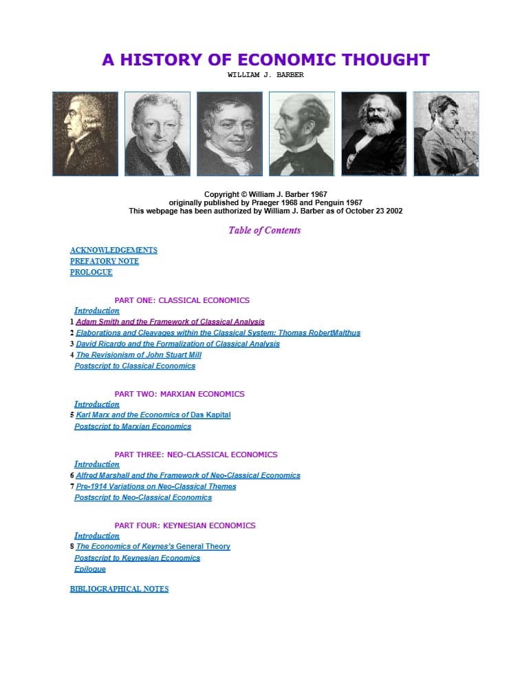 کتاب History of Economic Thought (تاریخ عقاید اقتصادی) نسخه انگلیسی PDF | نامشخص