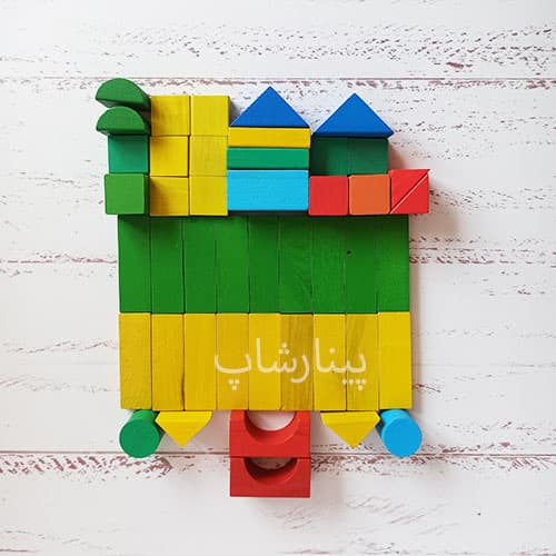 بلوک های چوبی 45 قطعه مدل کیفی — تصویر ۴