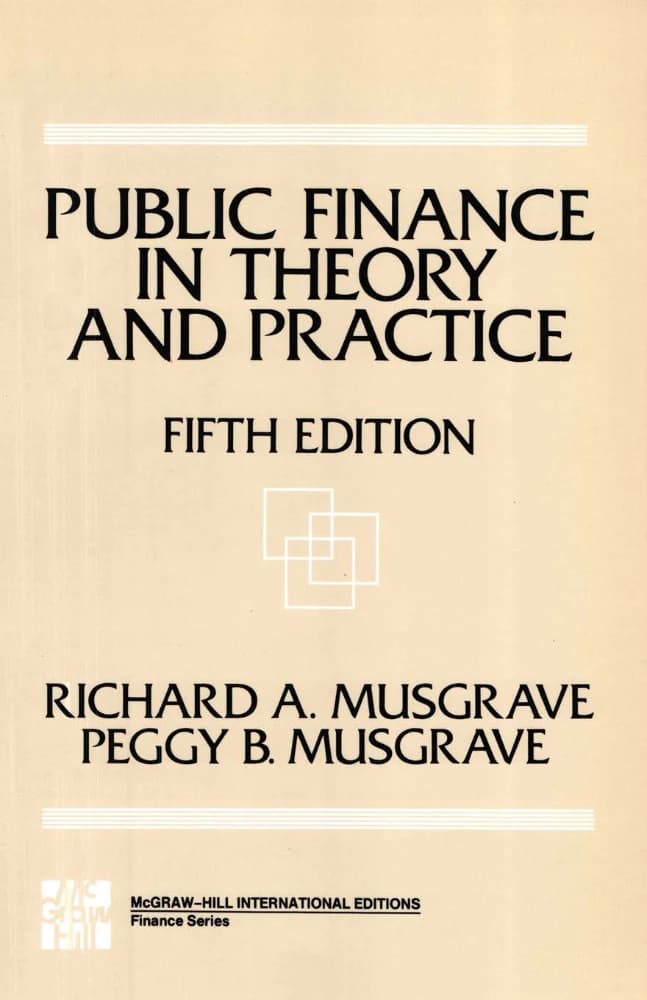 کتاب Public Finance (مالیه عمومی) نسخه انگلیسی PDF | ماسگریو و ماسگریو — تصویر ۲