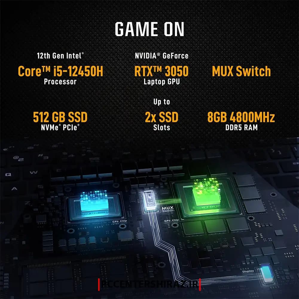 لپ تاپ ایسوس ASUS TUF Gaming FX517ZC i5 8GB 512 4GB — تصویر ۴