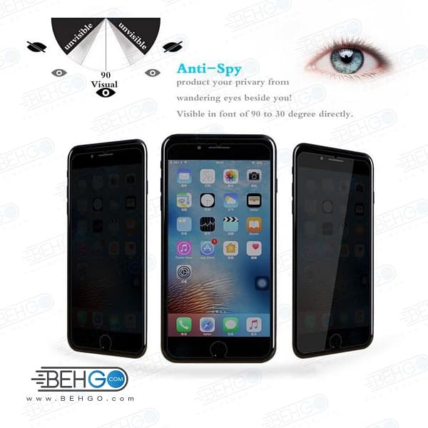 گلس خصوصی پرایوسی ایفون 14 محافظ صفحه نمایش شیشه ای اپل حریم شخصی ایفون iPhone 14 — تصویر ۷