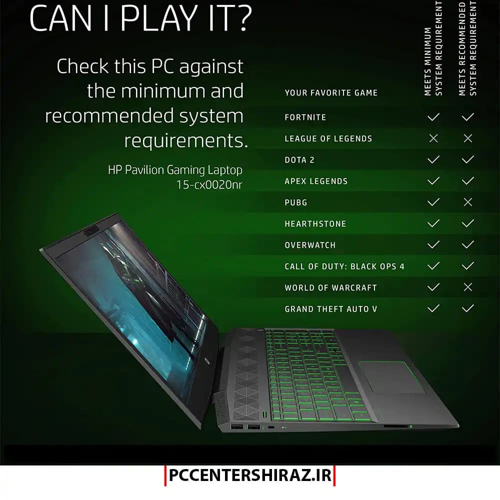 لپ تاپ اچ پی HP Pavilion Gaming 15 i5 8GB 512ssd 4GB — تصویر ۵