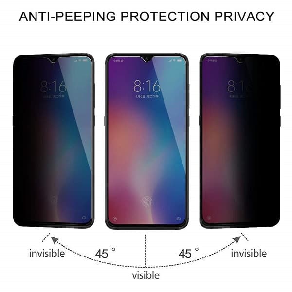 گلس خصوصی پرایوسی ایفون 14 پرو مکس محافظ صفحه نمایش شیشه ای اپل حریم شخصی ایفون iPhone 14 Pro Max — تصویر ۸